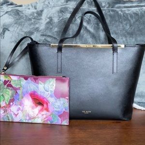 Ted Baker Structured Tote with Floral Pouch